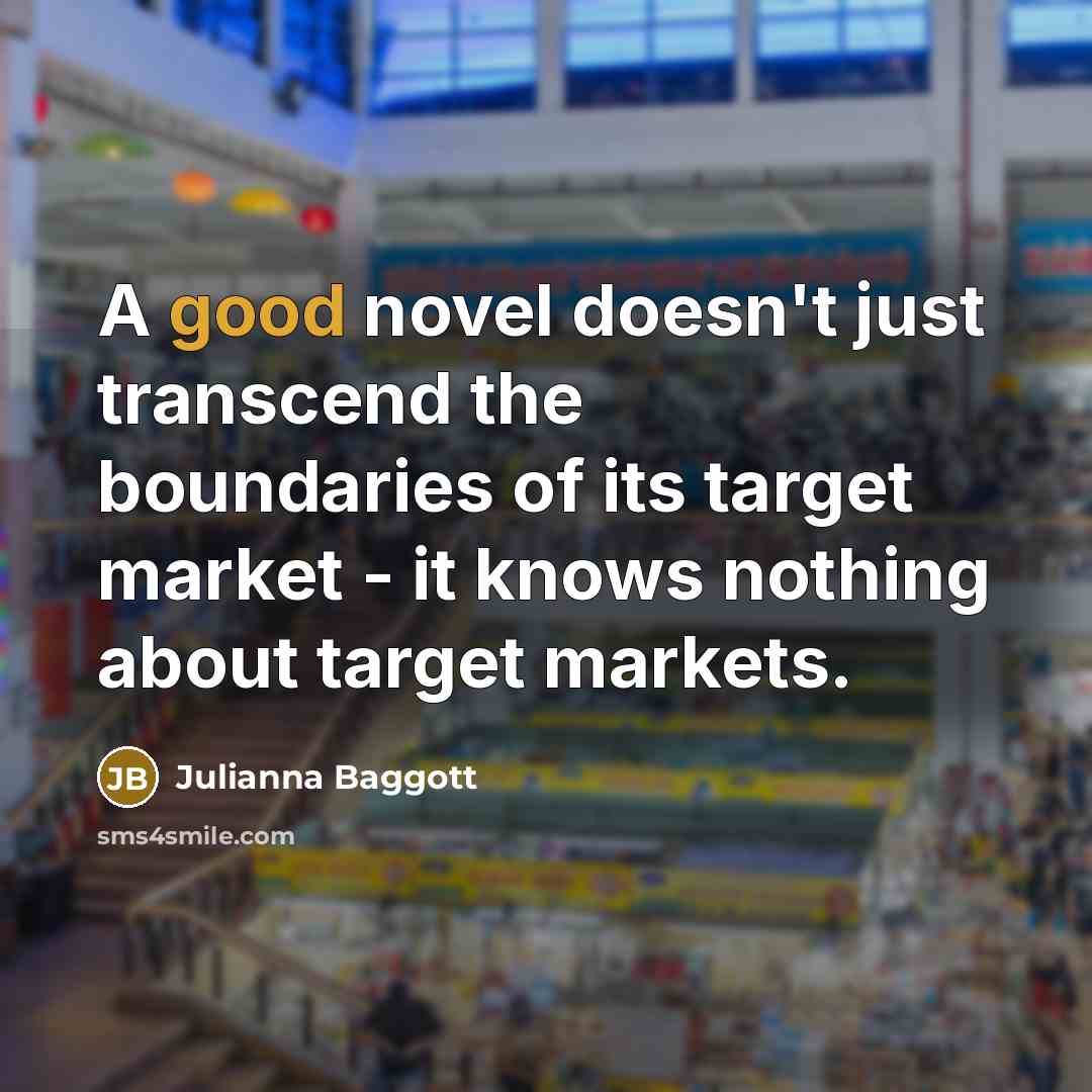 “A good novel doesn't just transcend the boundaries of its…” quote by Julianna Baggott
