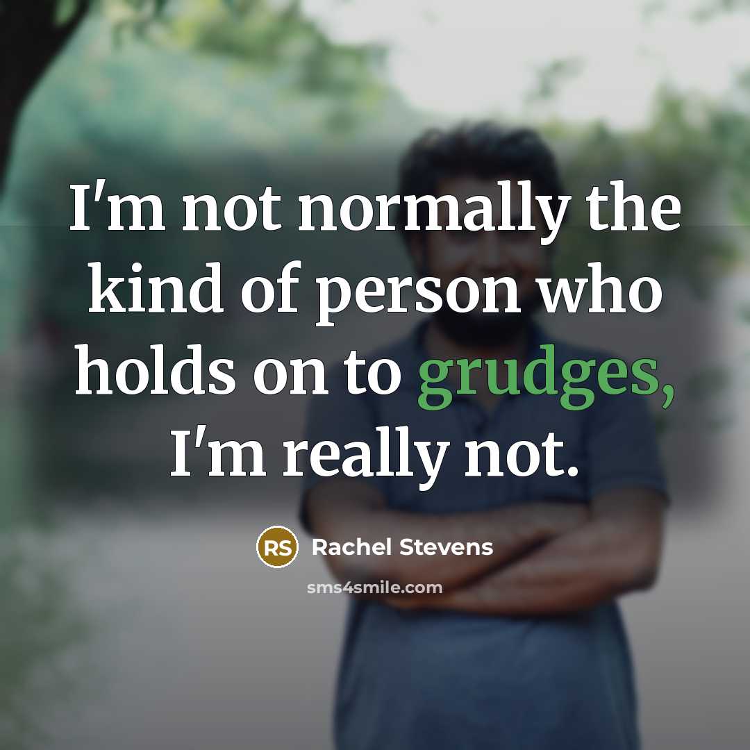 “I'm not normally the kind of person who holds on…” quote by Rachel Stevens