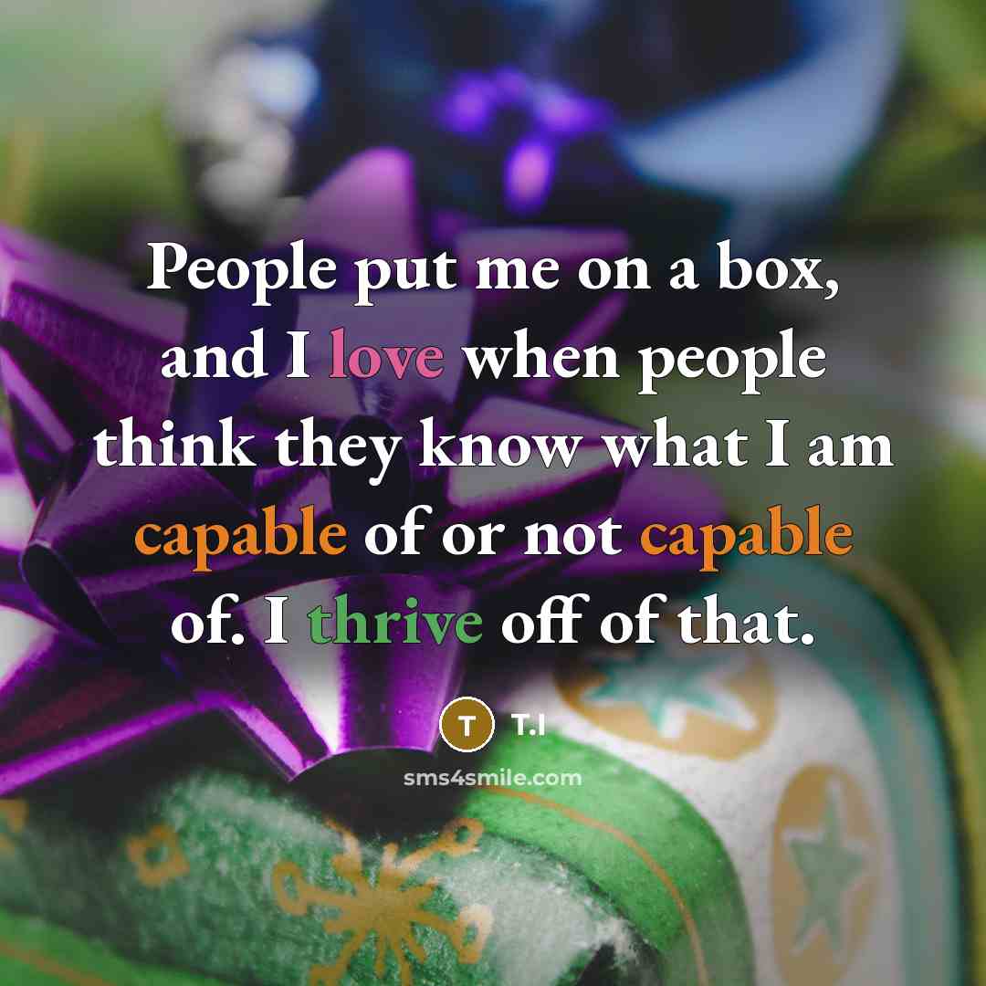 “People put me on a box, and I love when…” quote by T.I