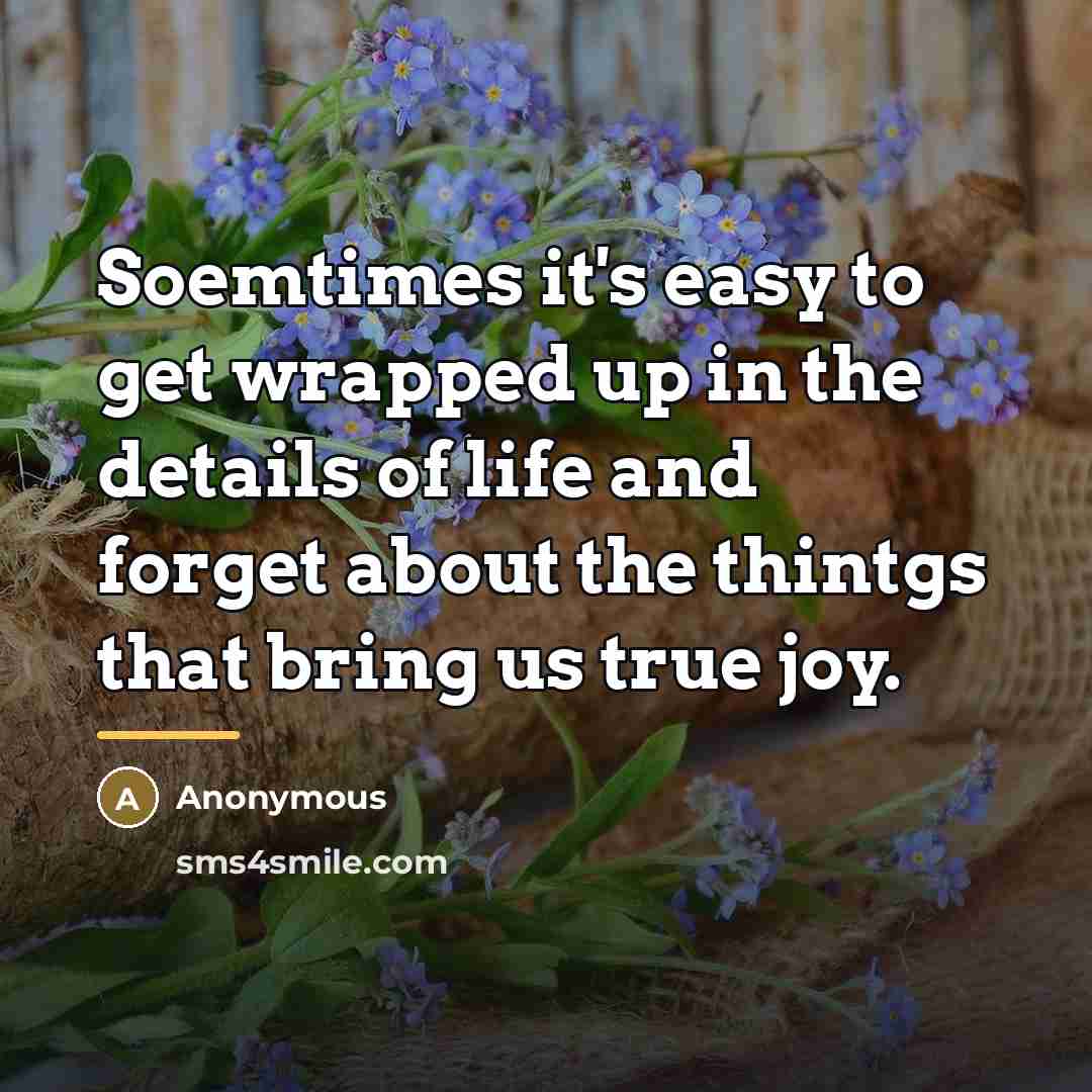“Soemtimes it's easy to get wrapped up in the details…” quote by Anonymous