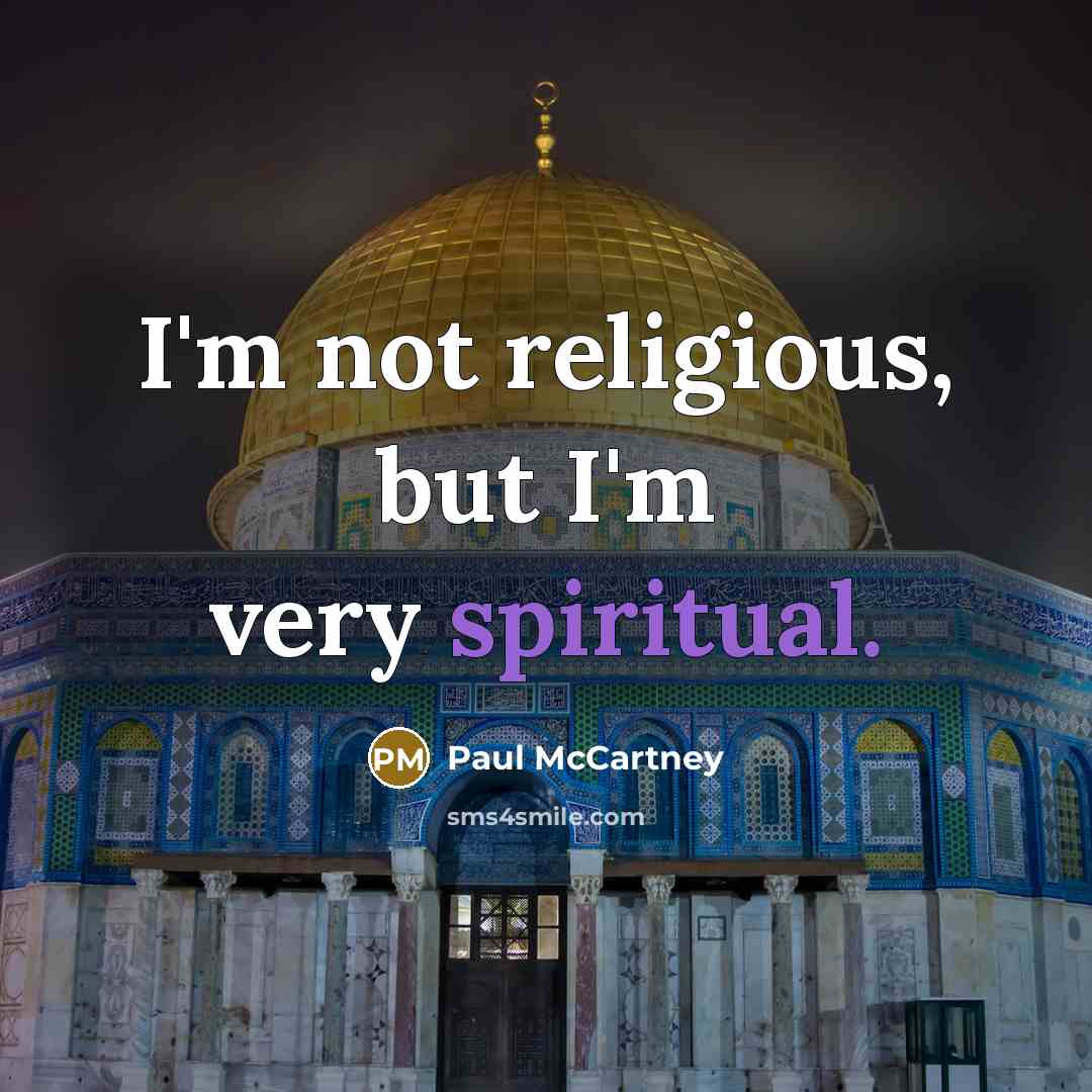 “I'm not religious, but I'm very spiritual.…” quote by Paul McCartney