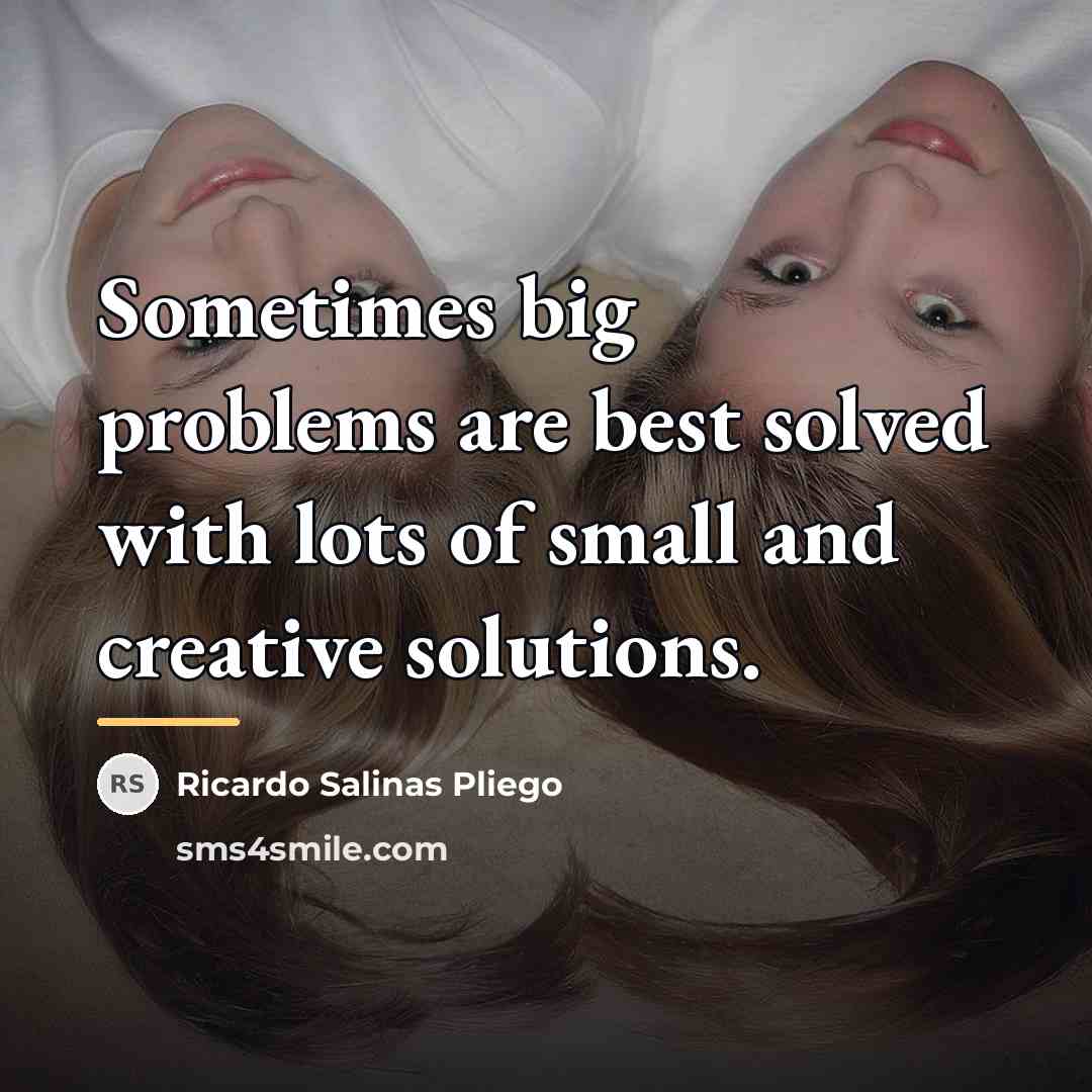 “Sometimes big problems are best solved with lots of small…” quote by Ricardo Salinas Pliego