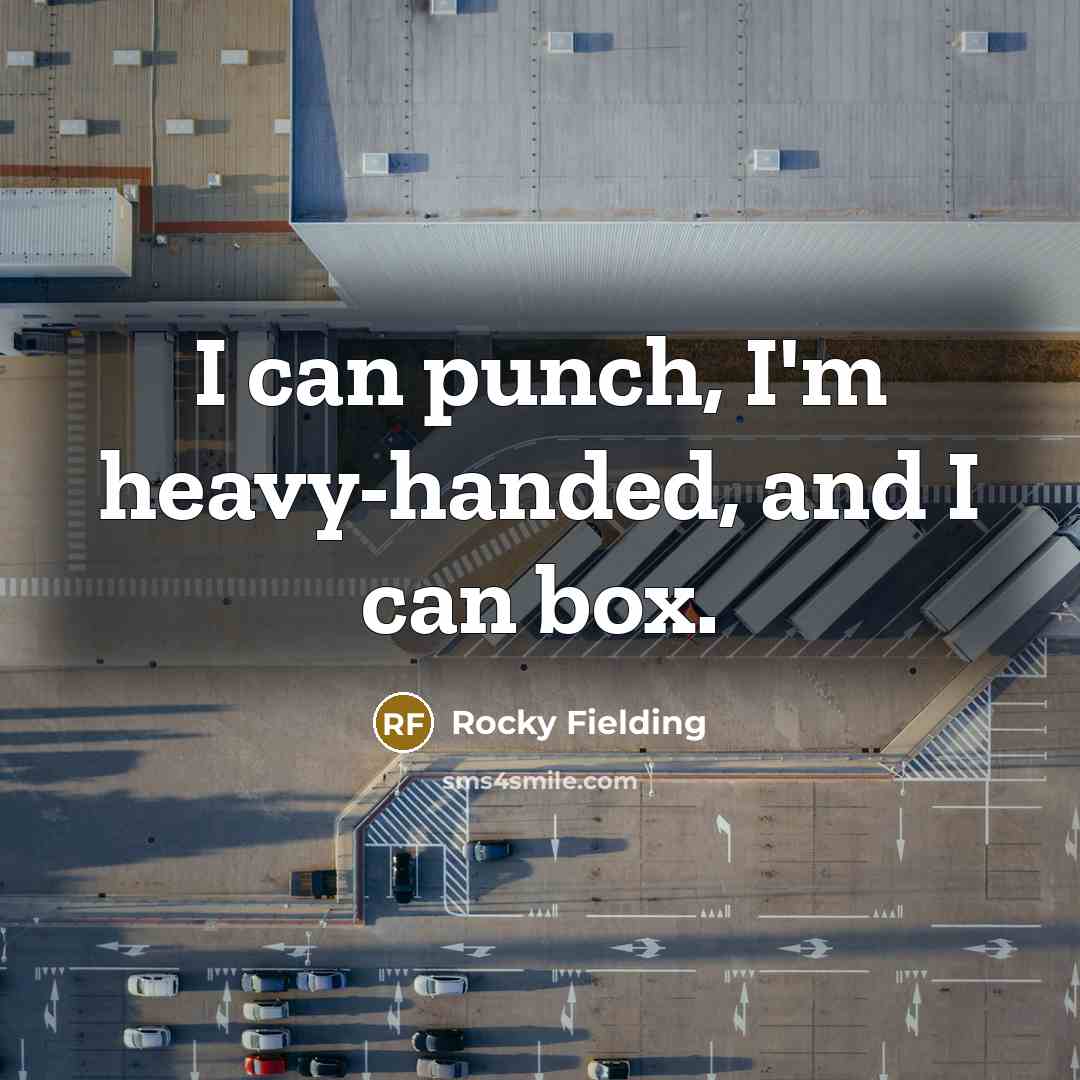 “I can punch, I'm heavy-handed, and I can box.…” quote by Rocky Fielding