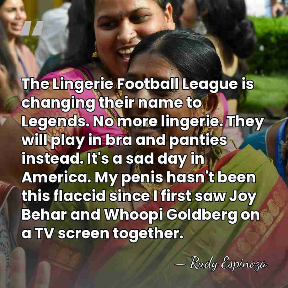 The Lingerie Football League is changing their name to Legends. No more&hellip; - Rudy Espinoza
