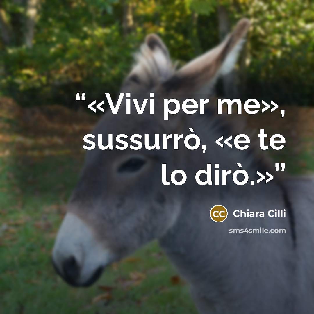 “Vivi per me», sussurrò, «e te lo dirò.” quote by Chiara Cilli
