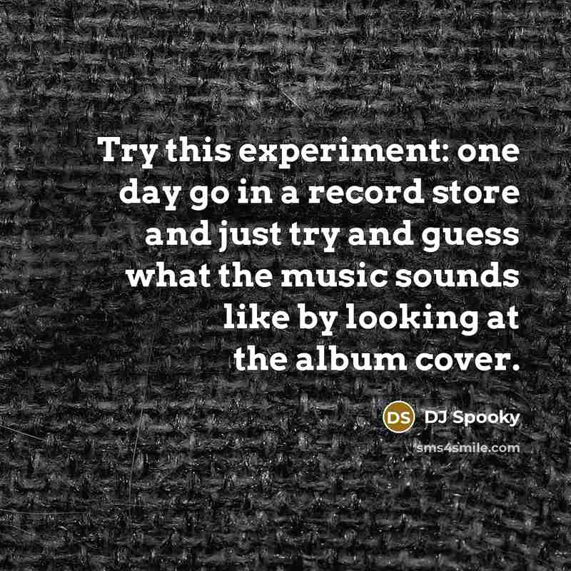 “Try this experiment: one day go in a record store…” quote by DJ Spooky