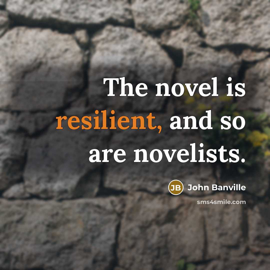 “The novel is resilient, and so are novelists.…” quote by John Banville