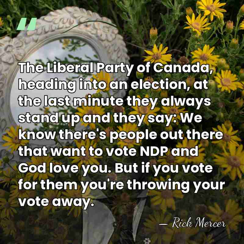 The Liberal Party of Canada, heading into an election, at the last&hellip; - Rick Mercer