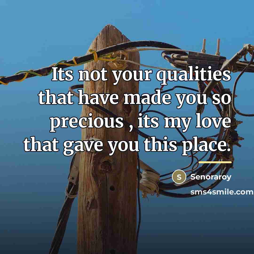 “Its not your qualities that have made you so precious…” quote by Senoraroy