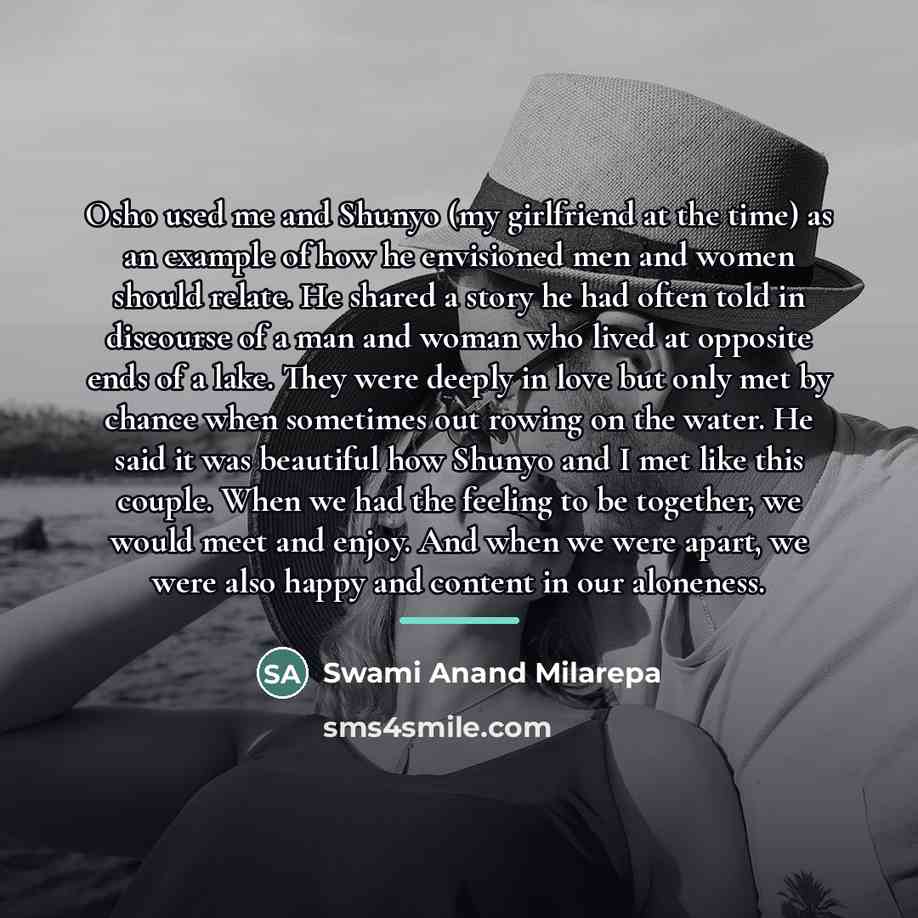 “Osho used me and Shunyo (my girlfriend at the time)…” quote by Swami Anand Milarepa