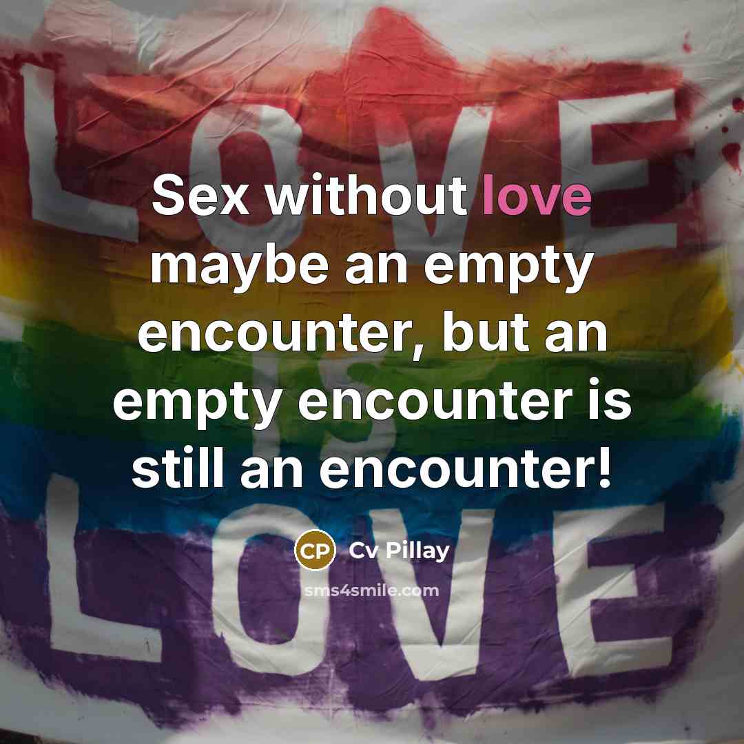 “Sex without love maybe an empty encounter, but an empty…” quote by Cv Pillay
