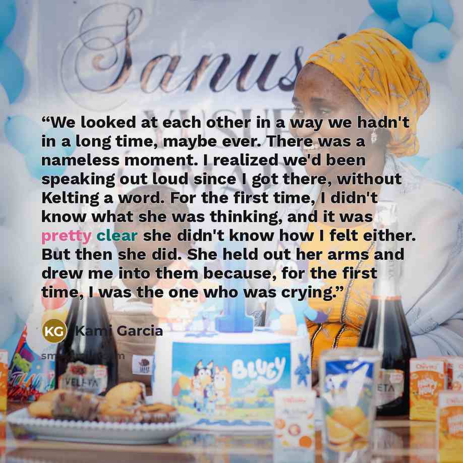 “We looked at each other in a way we hadn't in a long time, maybe ever. There was a nameless moment. I realized we'd been speaking out loud since I got there, without Kelting a word. For the first time, I didn't know what she was thinking, and it was pretty clear she didn't know how I felt either…” quote by Kami Garcia