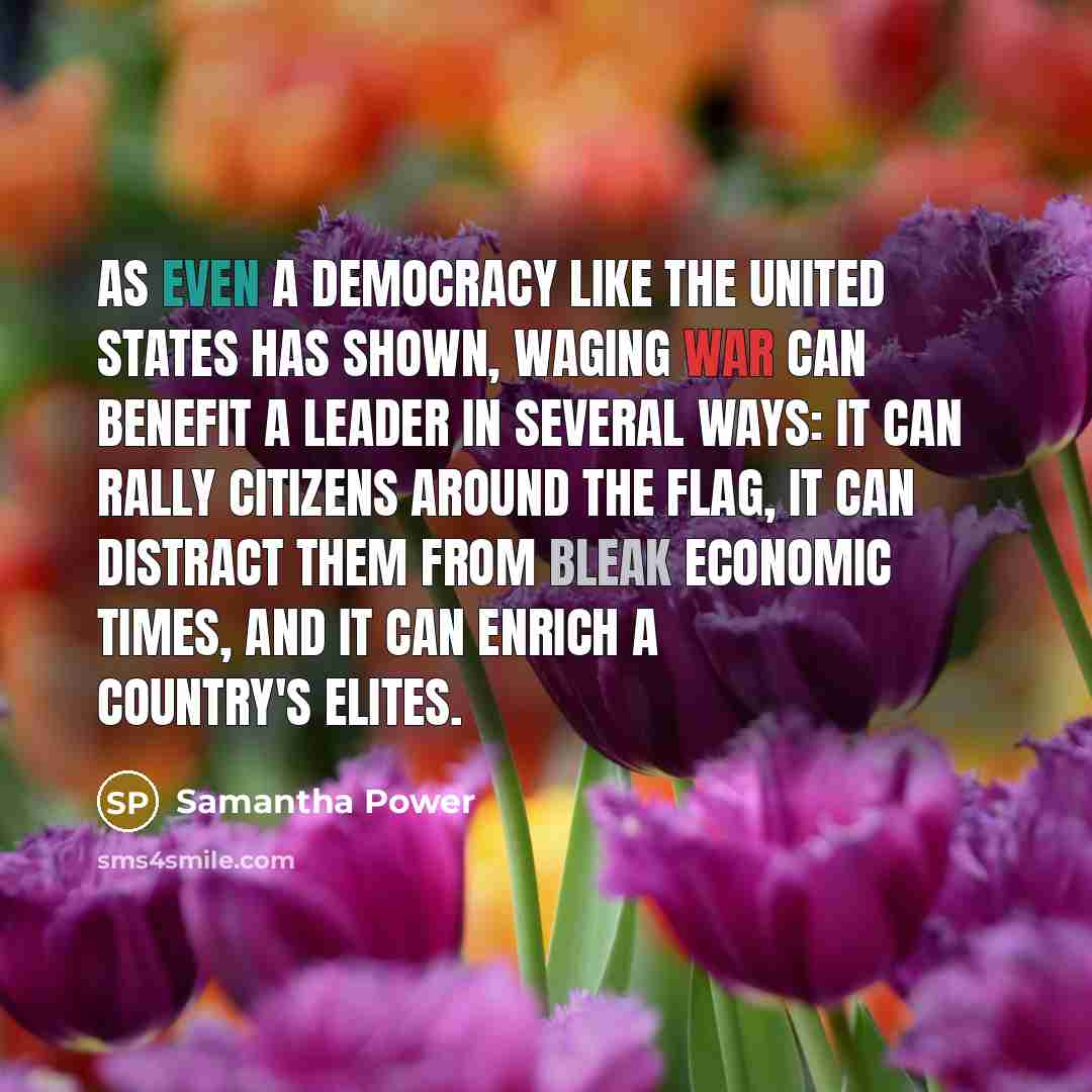 “As even a democracy like the United States has shown,…” quote by Samantha Power