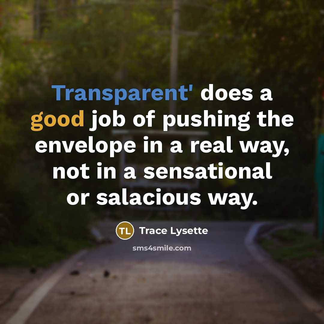 “Transparent' does a good job of pushing the envelope in…” quote by Trace Lysette