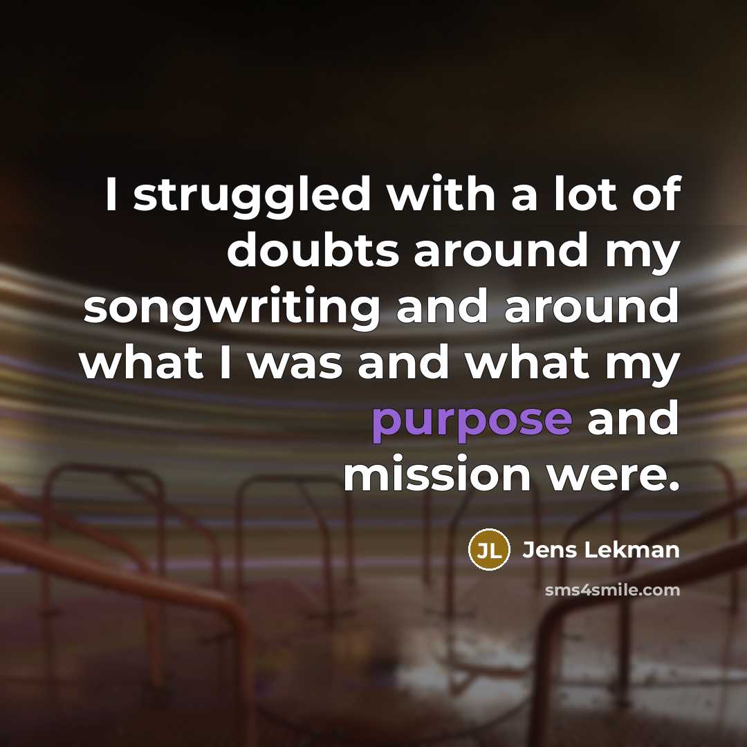 “I struggled with a lot of doubts around my songwriting…” quote by Jens Lekman