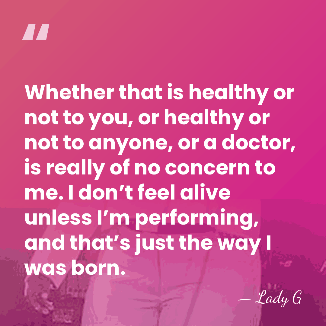 Whether that is healthy or not to you, or healthy or not&hellip; - Lady G