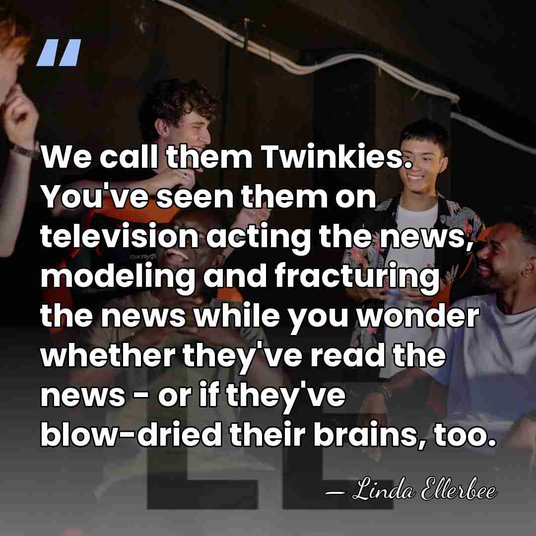 We call them Twinkies. You've seen them on television acting the news,&hellip; - Linda Ellerbee