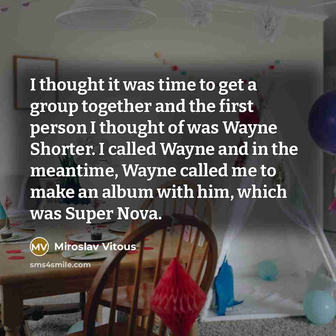 “I thought it was time to get a group together…” quote by Miroslav Vitous
