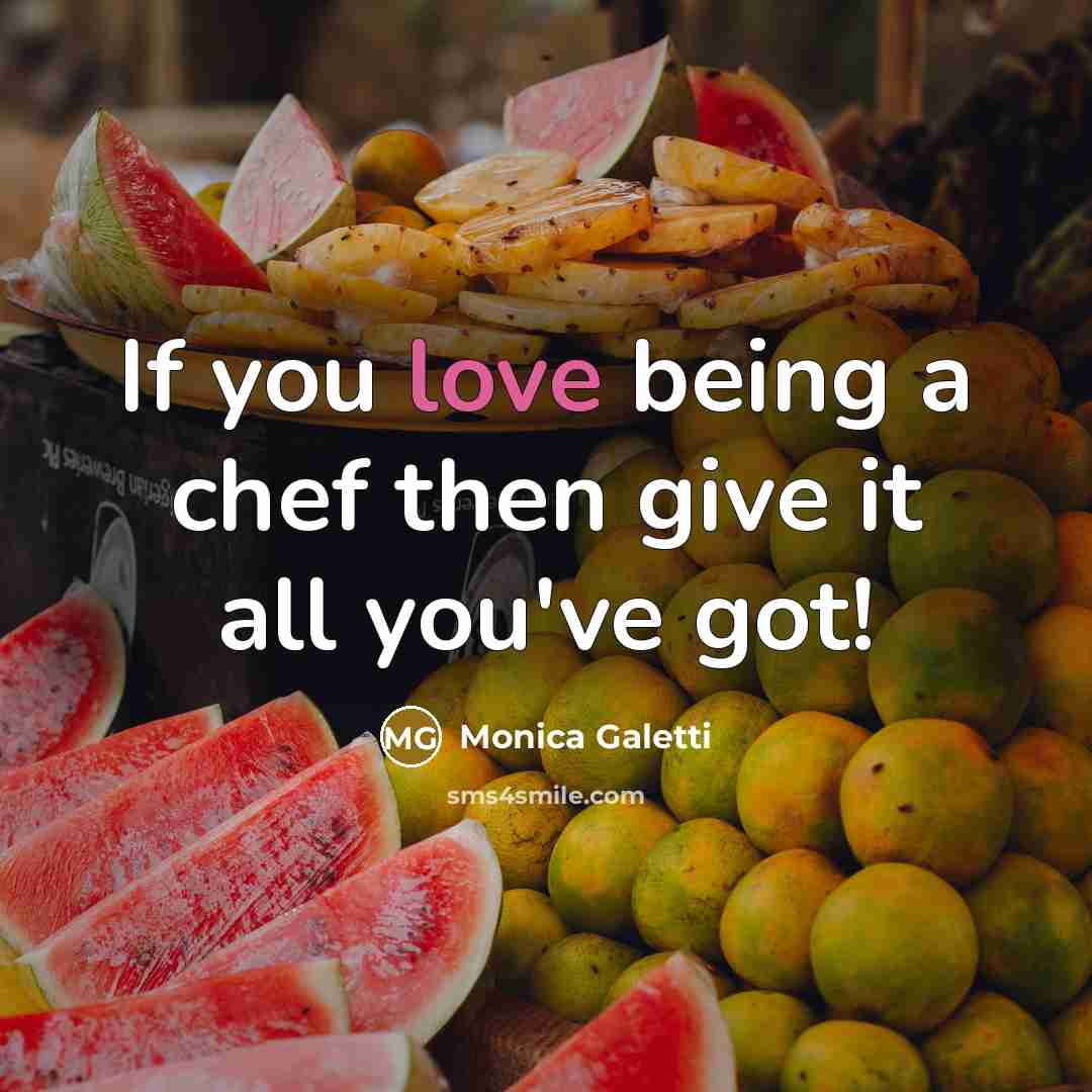 “If you love being a chef then give it all…” quote by Monica Galetti