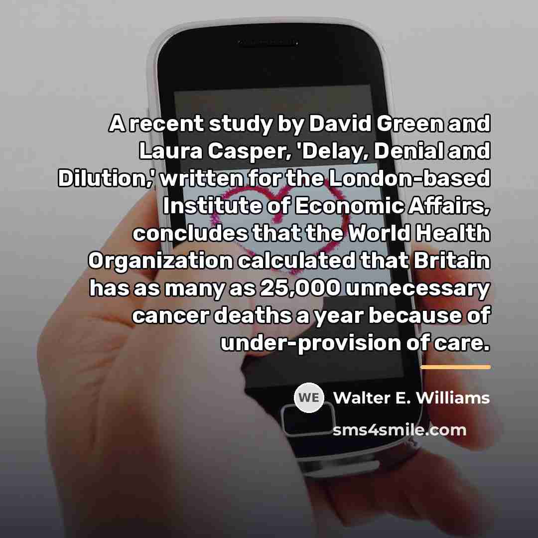 “A recent study by David Green and Laura Casper, 'Delay,…” quote by Walter E. Williams