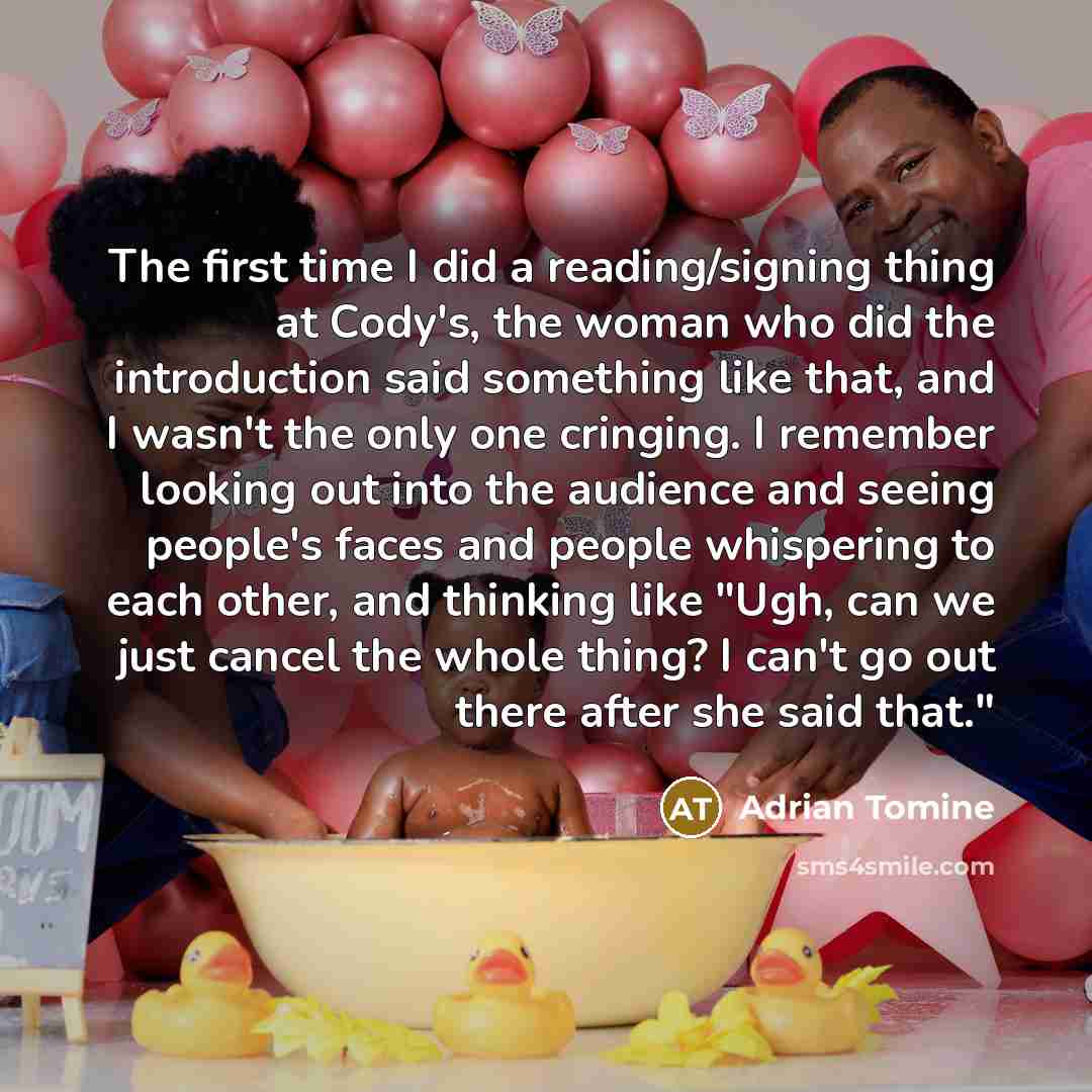 “The first time I did a reading/signing thing at Cody's,…” quote by Adrian Tomine
