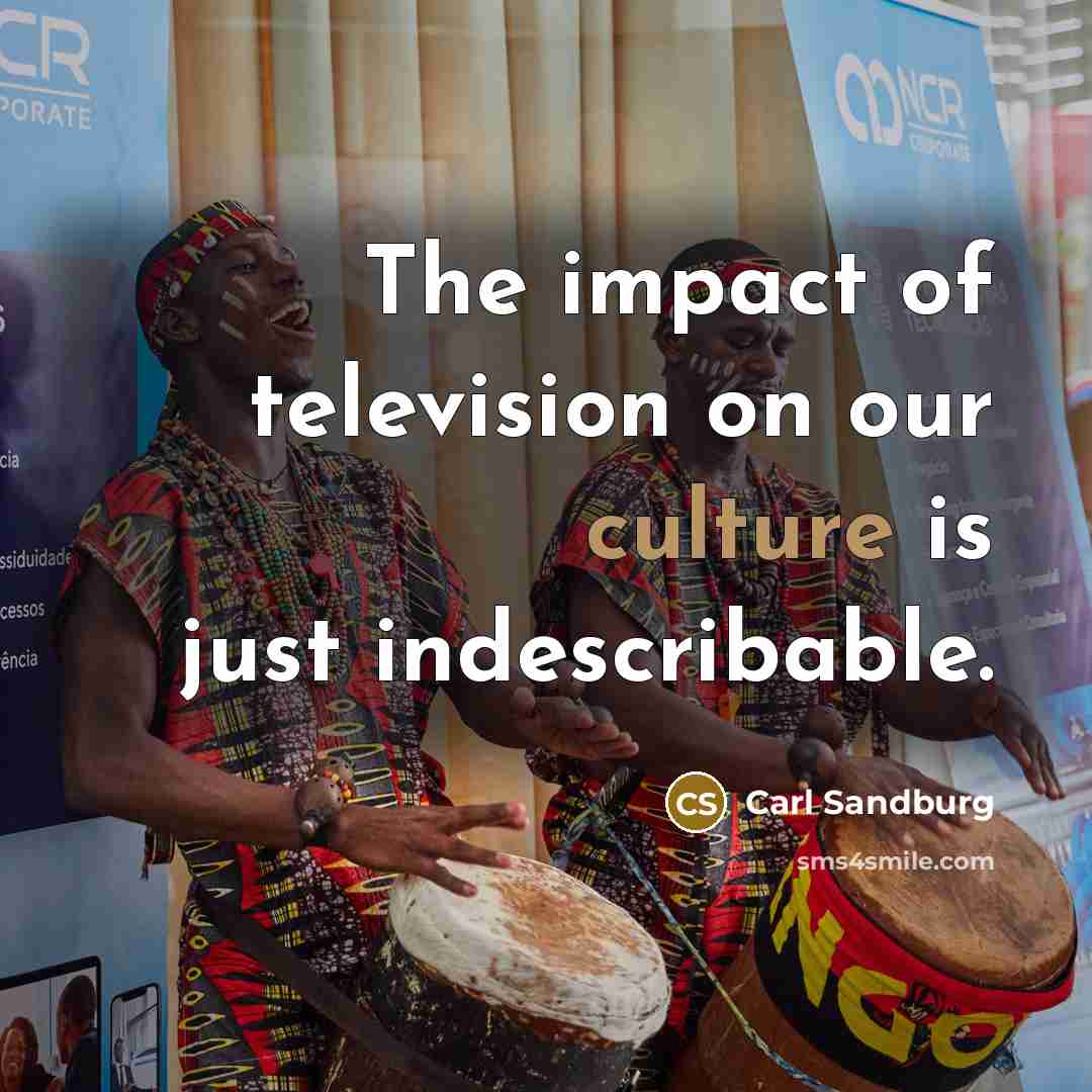 “The impact of television on our culture is just indescribable.…” quote by Carl Sandburg
