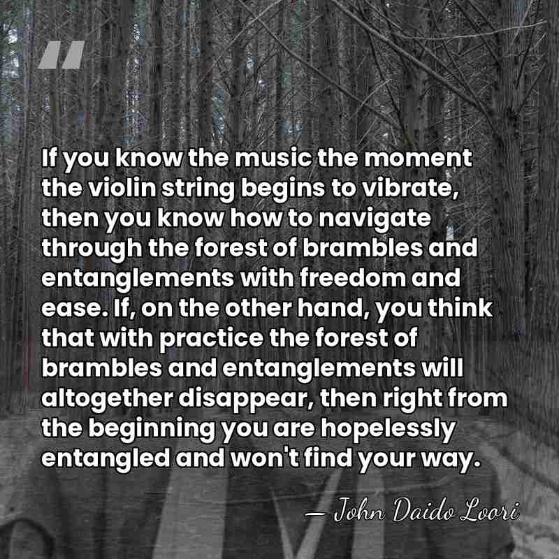 If you know the music the moment the violin string begins to&hellip; - John Daido Loori