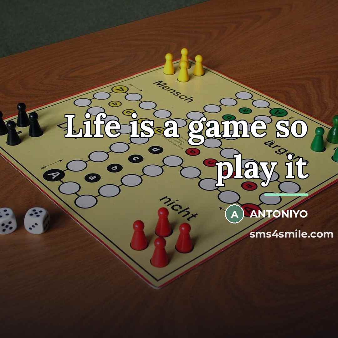 “Life is a game so play it…” quote by Antoniyo