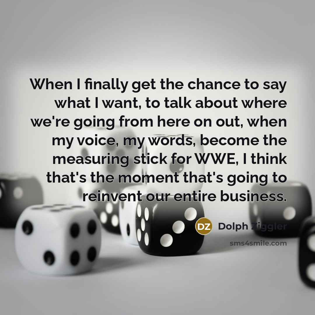“When I finally get the chance to say what I…” quote by Dolph Ziggler