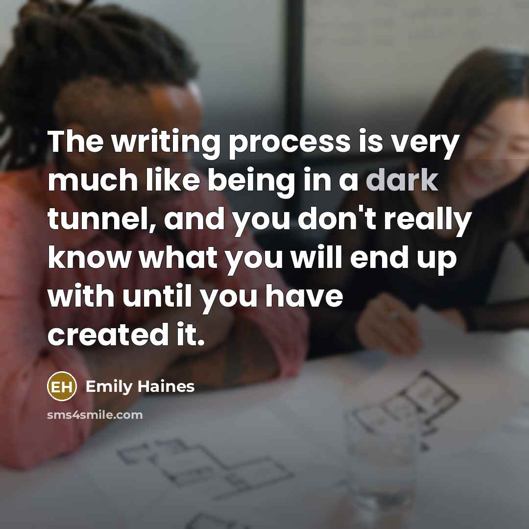 “The writing process is very much like being in a…” quote by Emily Haines