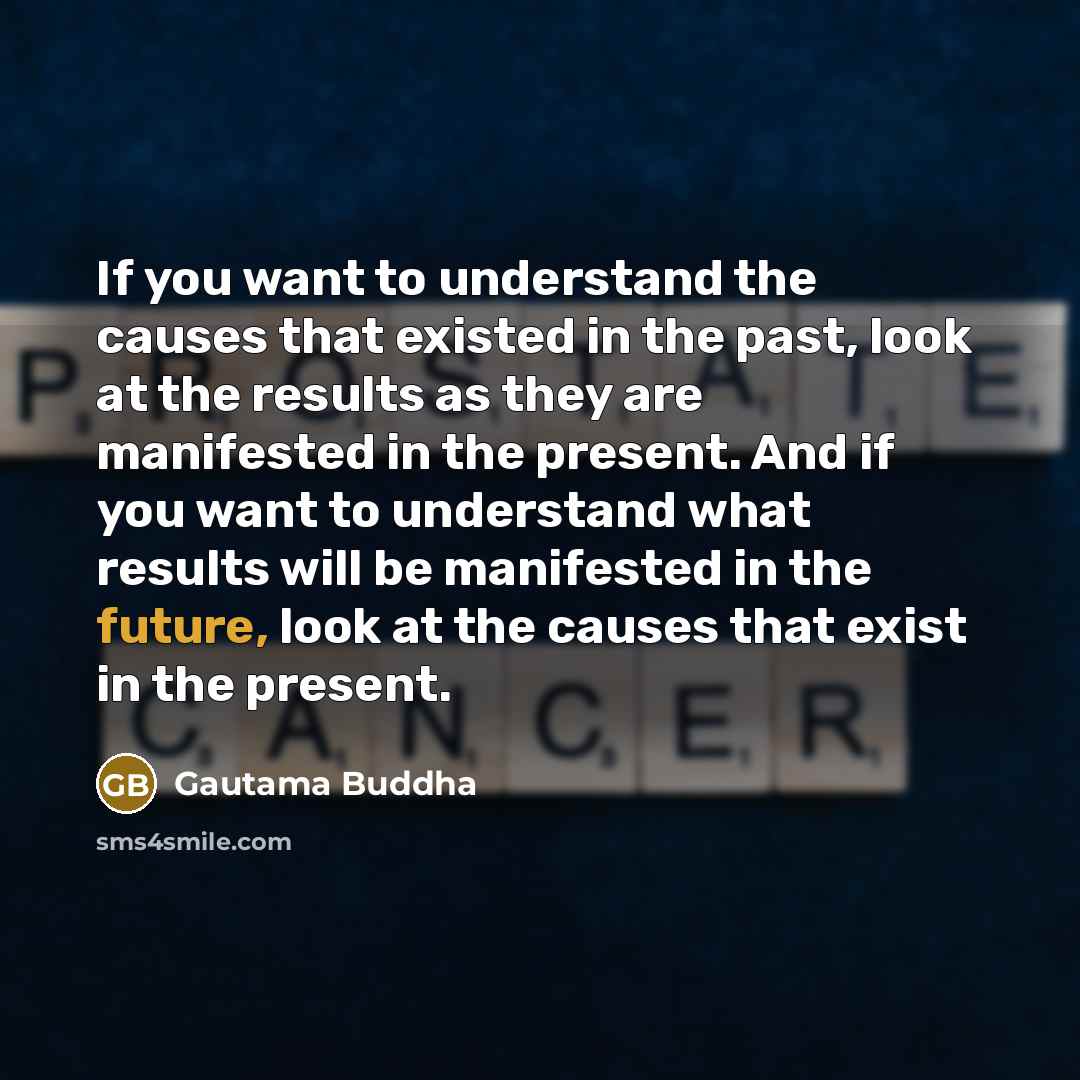“If you want to understand the causes that existed in…” quote by Gautama Buddha