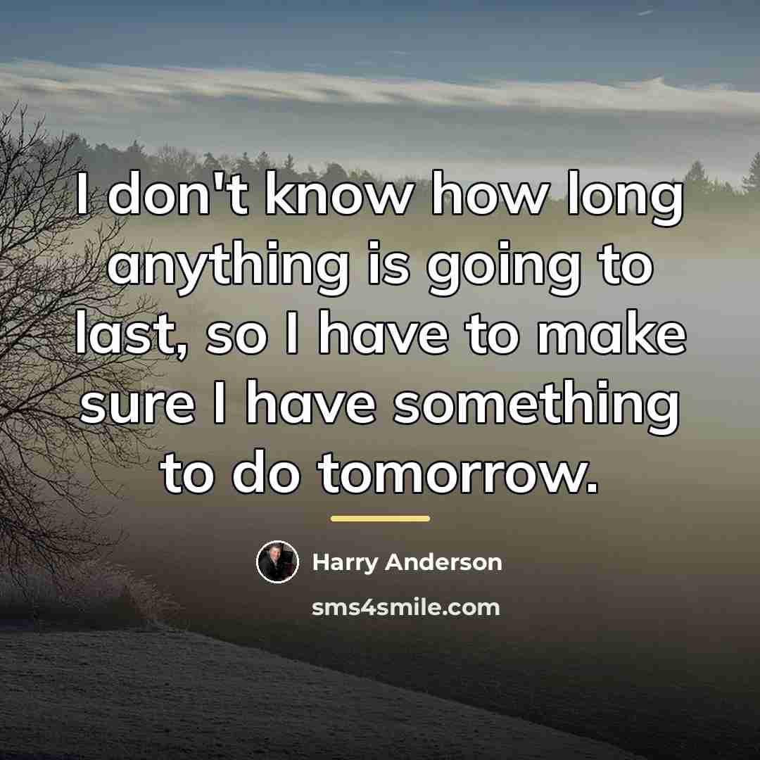 “I don't know how long anything is going to last,…” quote by Harry Anderson