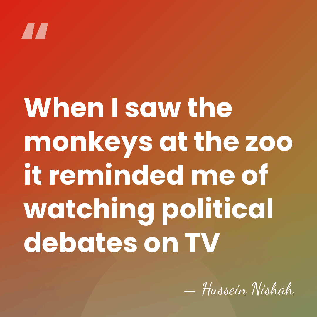 When I saw the monkeys at the zoo it reminded me of&hellip; - Hussein Nishah