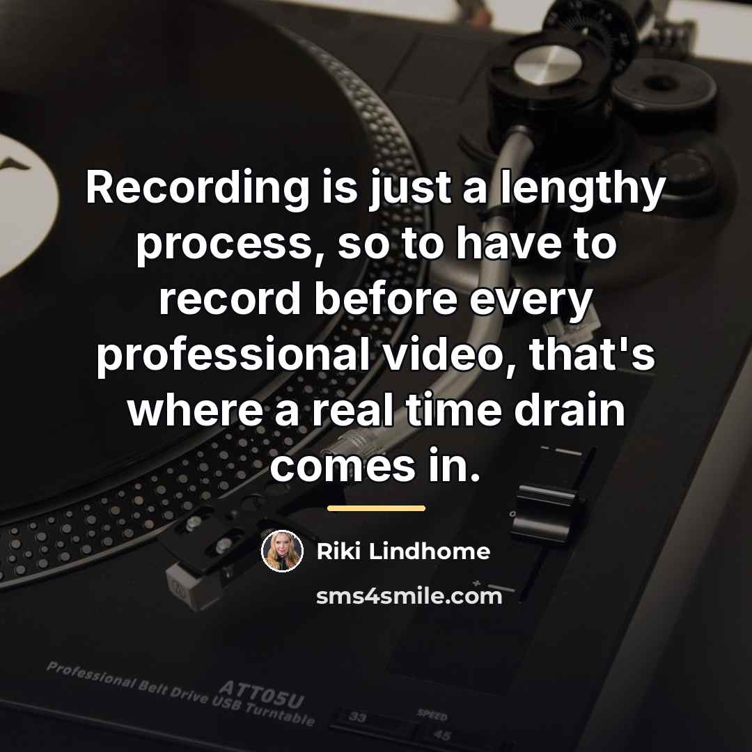 “Recording is just a lengthy process, so to have to…” quote by Riki Lindhome