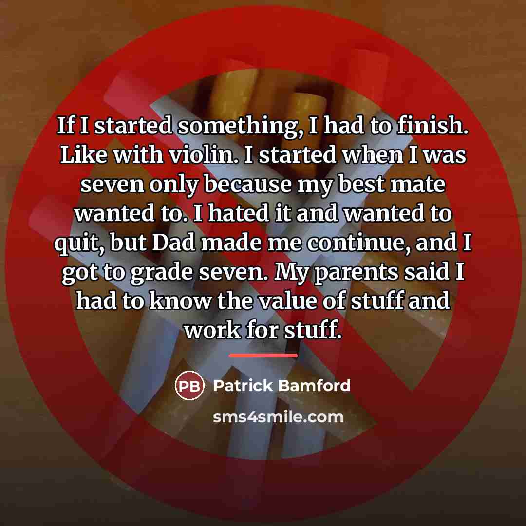“If I started something, I had to finish. Like with…” quote by Patrick Bamford