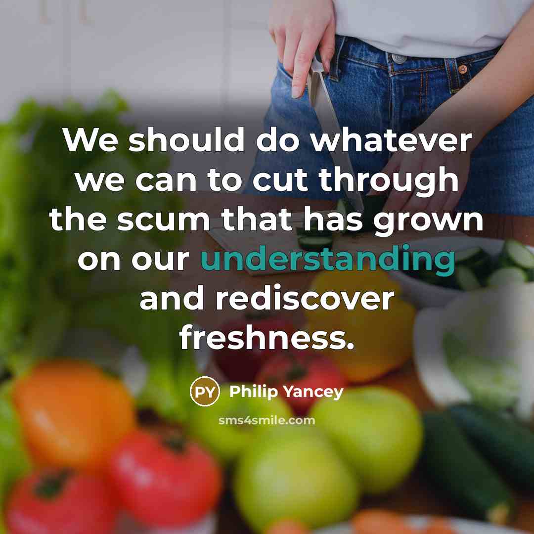 “We should do whatever we can to cut through the…” quote by Philip Yancey