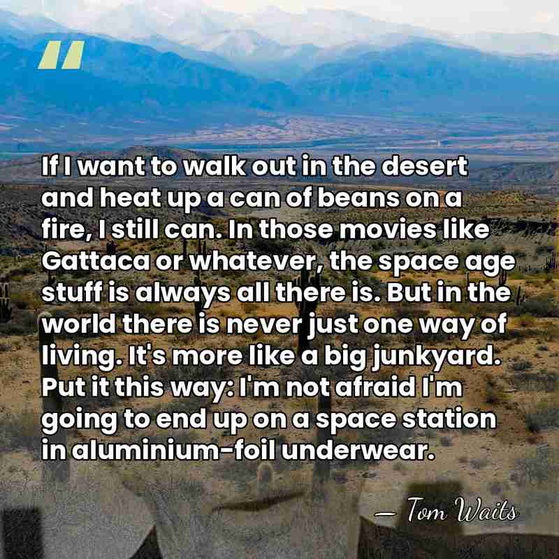 If I want to walk out in the desert and heat up&hellip; - Tom Waits