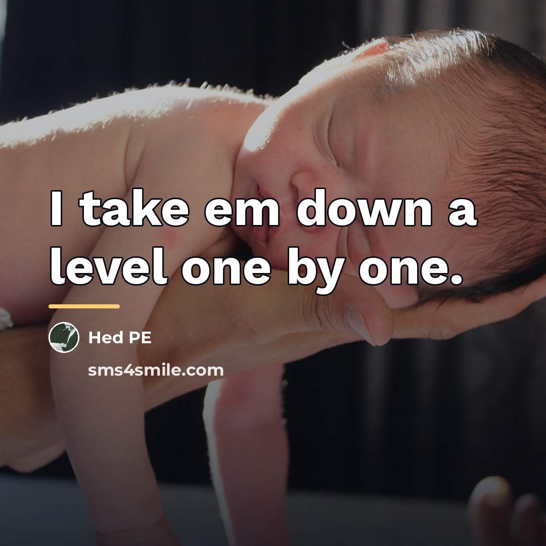 “I take em down a level one by one.…” quote by Hed PE