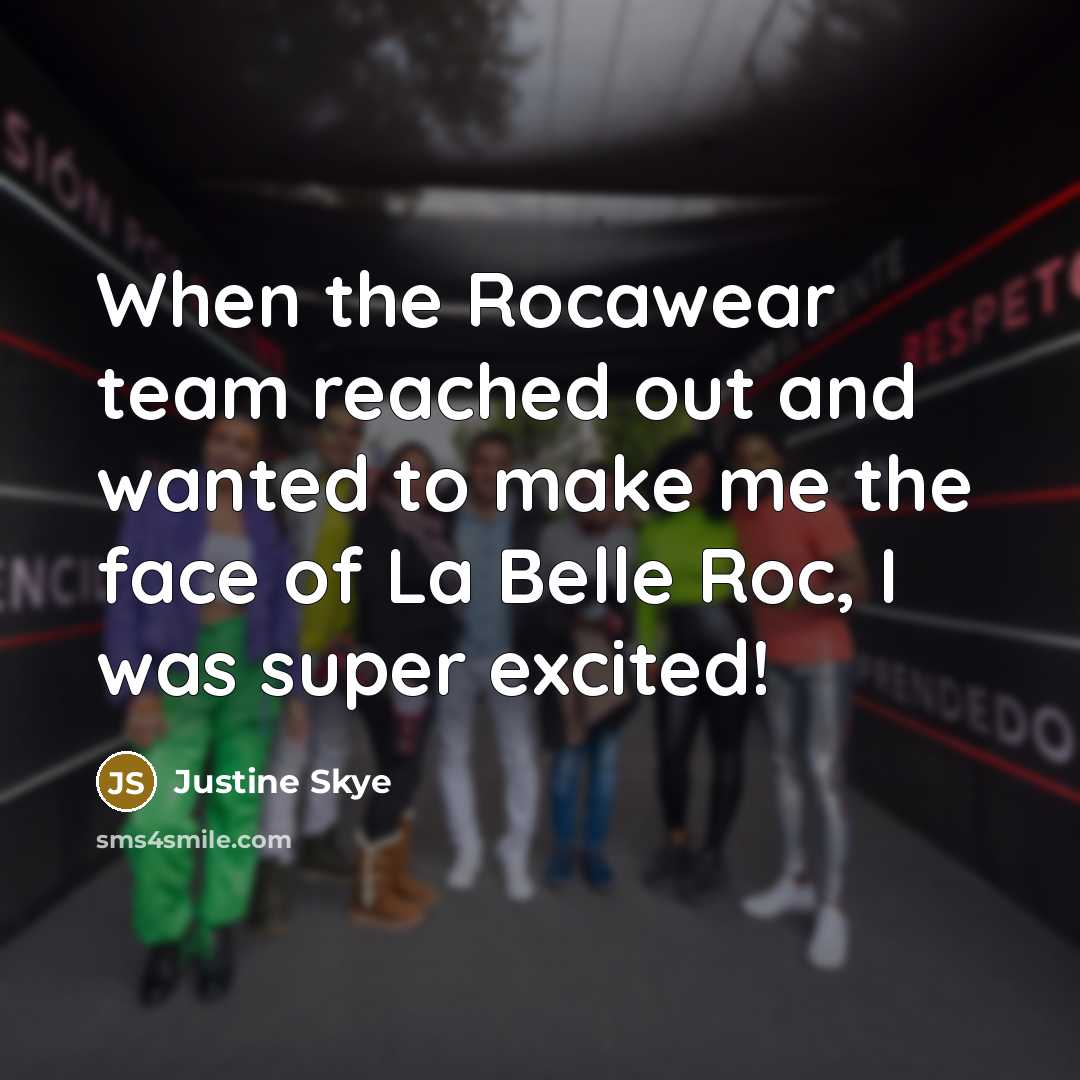 “When the Rocawear team reached out and wanted to make…” quote by Justine Skye