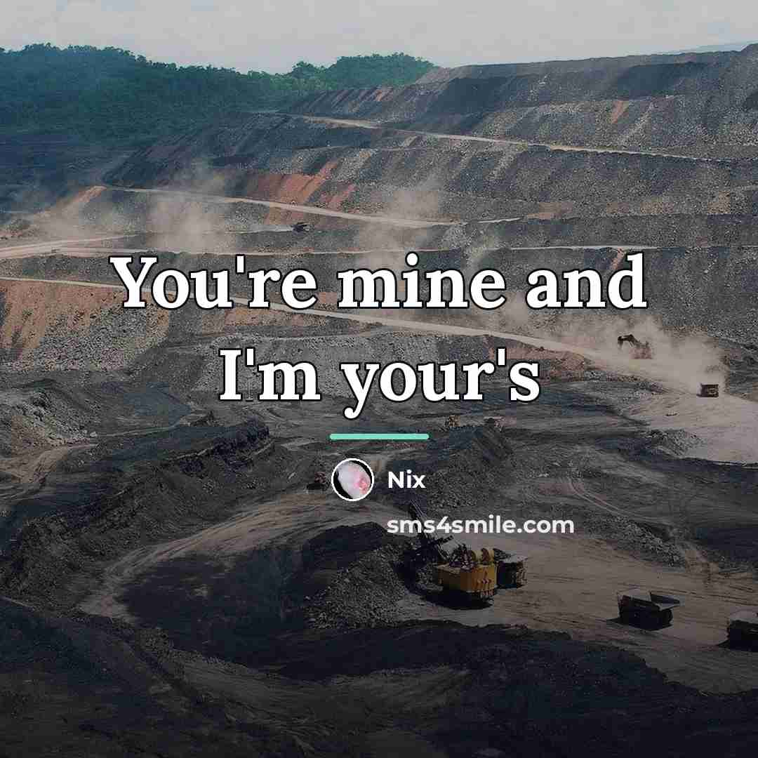 “You're mine and I'm your's…” quote by Nix