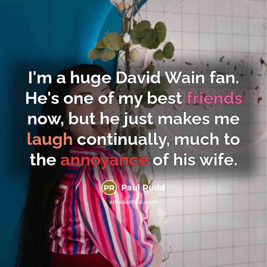 “I'm a huge David Wain fan. He's one of my…” quote by Paul Rudd