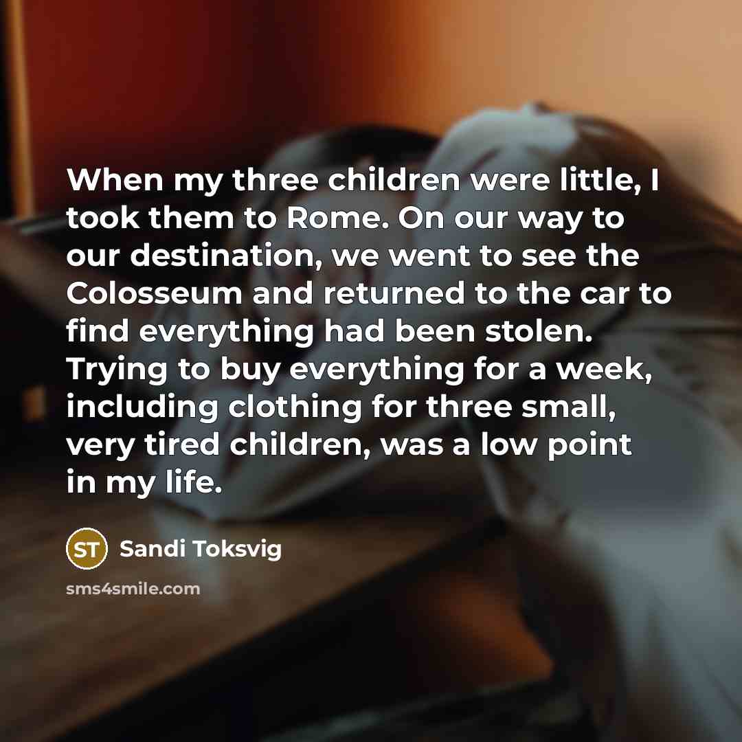 “When my three children were little, I took them to…” quote by Sandi Toksvig