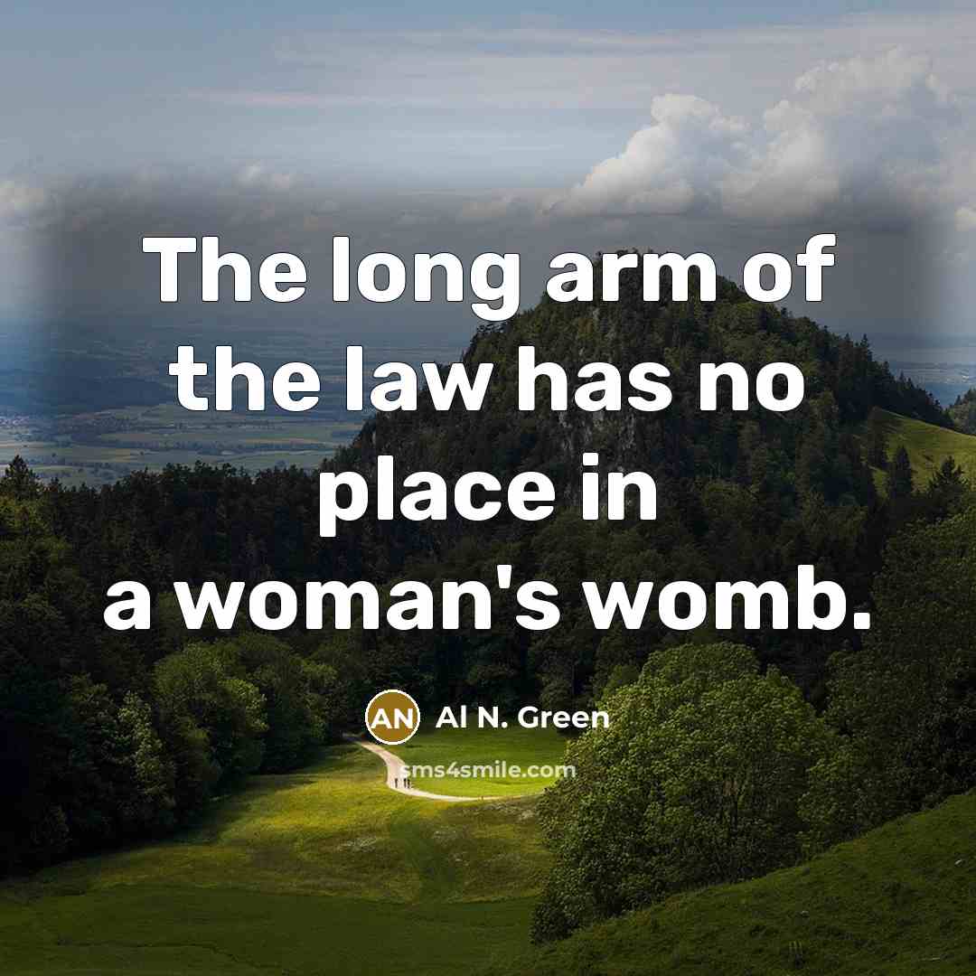 “The long arm of the law has no place in…” quote by Al N. Green