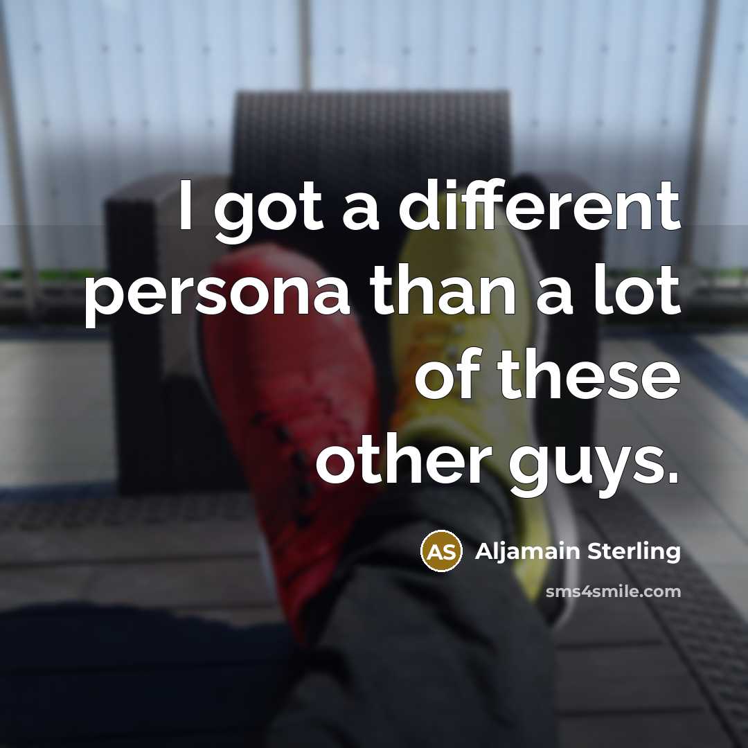 “I got a different persona than a lot of these…” quote by Aljamain Sterling