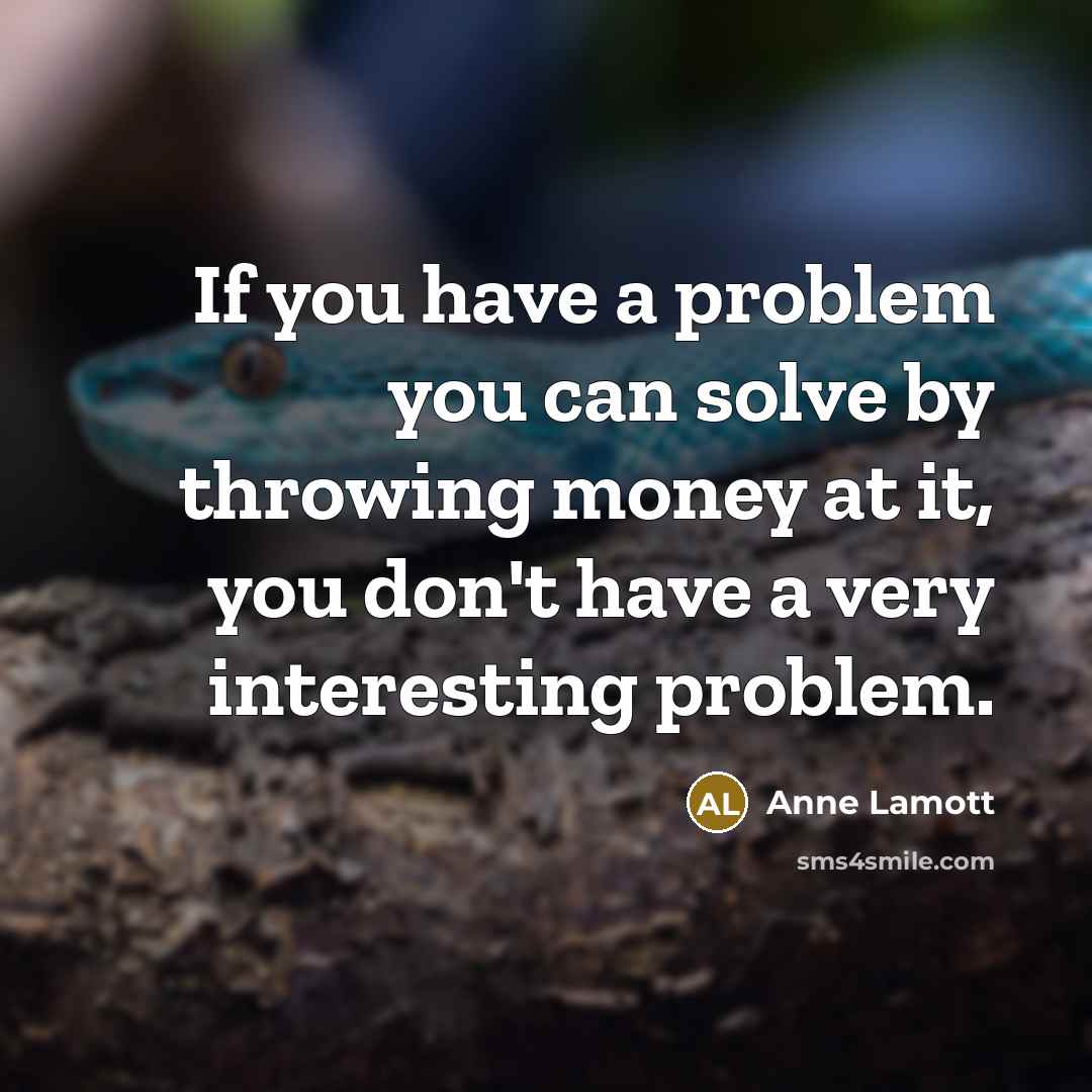 “If you have a problem you can solve by throwing…” quote by Anne Lamott
