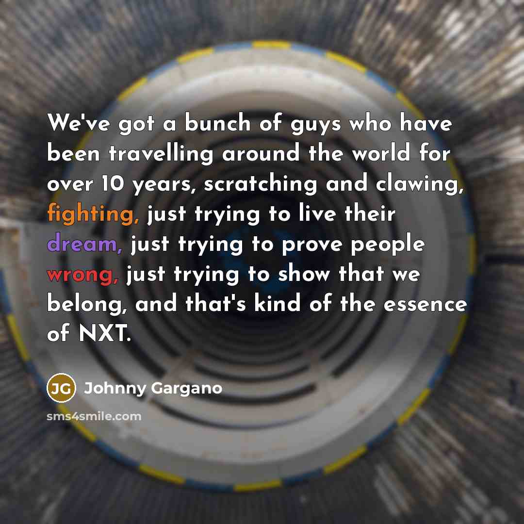 “We've got a bunch of guys who have been travelling…” quote by Johnny Gargano