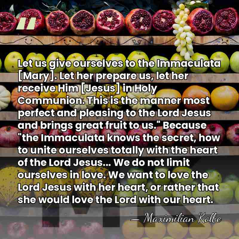 Let us give ourselves to the Immaculata [Mary]. Let her prepare us,&hellip; - Maximilian Kolbe