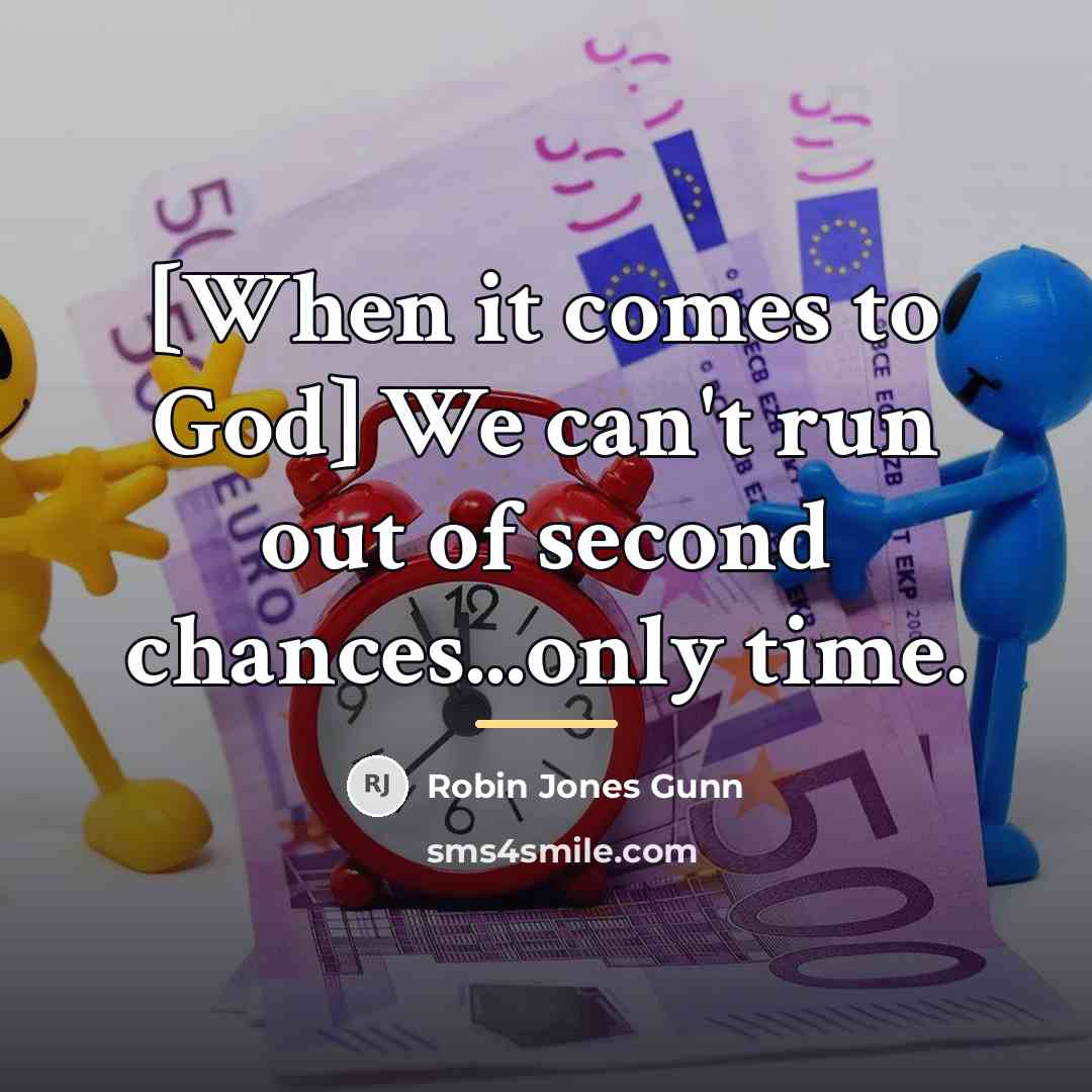 “[When it comes to God] We can't run out of…” quote by Robin Jones Gunn
