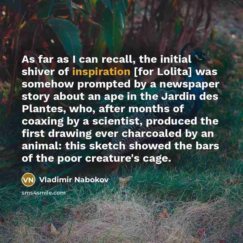 “As far as I can recall, the initial shiver of…” quote by Vladimir Nabokov