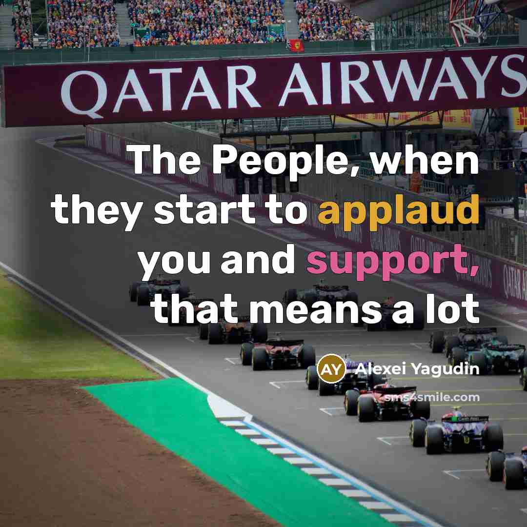 “The People, when they start to applaud you and support,…” quote by Alexei Yagudin